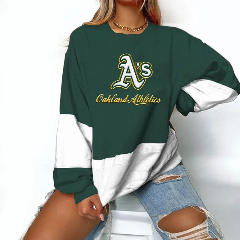 Women's Vintage Baseball Oakland Athletics Print Sweatshirt