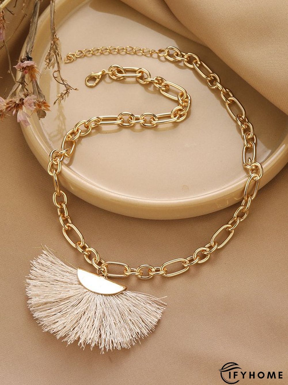 Boho Chain Tassel Pendant Necklace Beach Vacation Ethnic Jewelry | IFYHOME