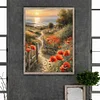 Pfad zwischen Blumen - runder Bohrer Diamond Painting - 30*40cm