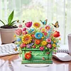 (US Only)Acrylic Special Shape Flower Pot Diamond Painting Desktop Ornaments for Office