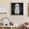 DIY Pearl Painting Dog for Home Wall Decor(25x25cm)