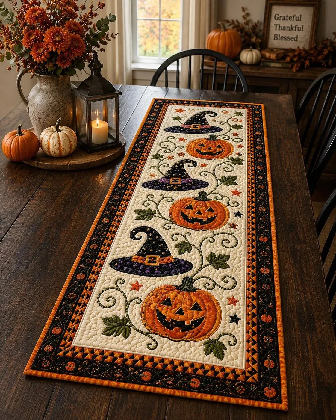 Artistic Pumpkin Pattern Detail