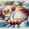 (Stamped/Counted) Cat Sleeping In A Ball-11CT Cross Stitch 40*40cm/15.75*15.75in