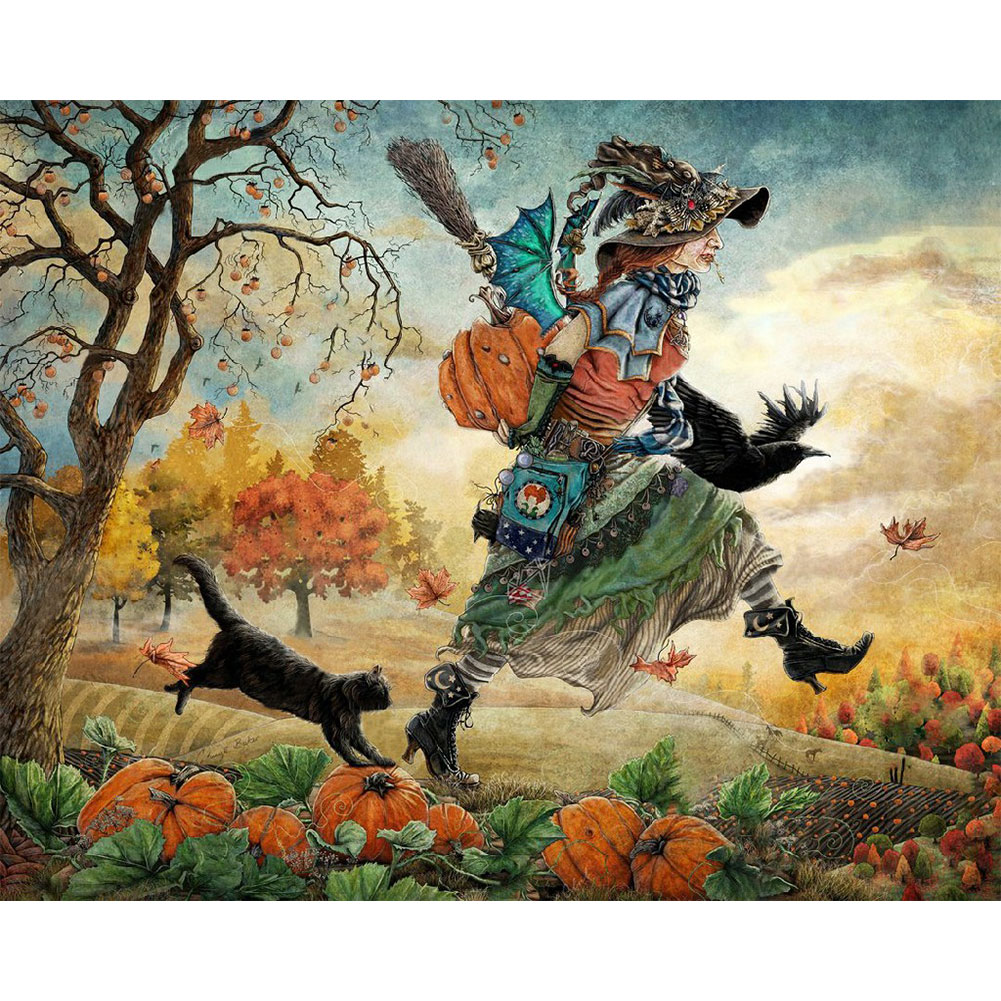 

Walking Witch - Square Drill Diamond Painting - 40*30CM, 501 Original