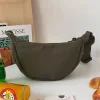 Sac &agrave; bandouli&egrave;re de couleur unie boulette en nylon d&eacute;contract&eacute;