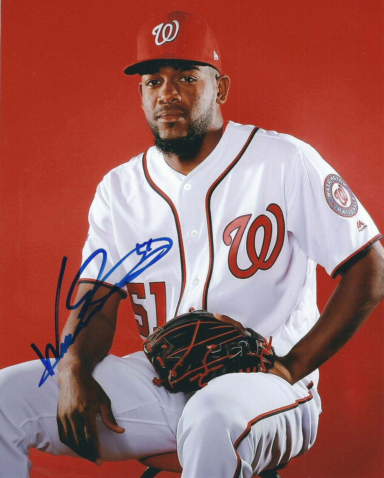 Signed 8X10 WANDER SUERO Washington Nationals Autographed Photo Poster painting - COA