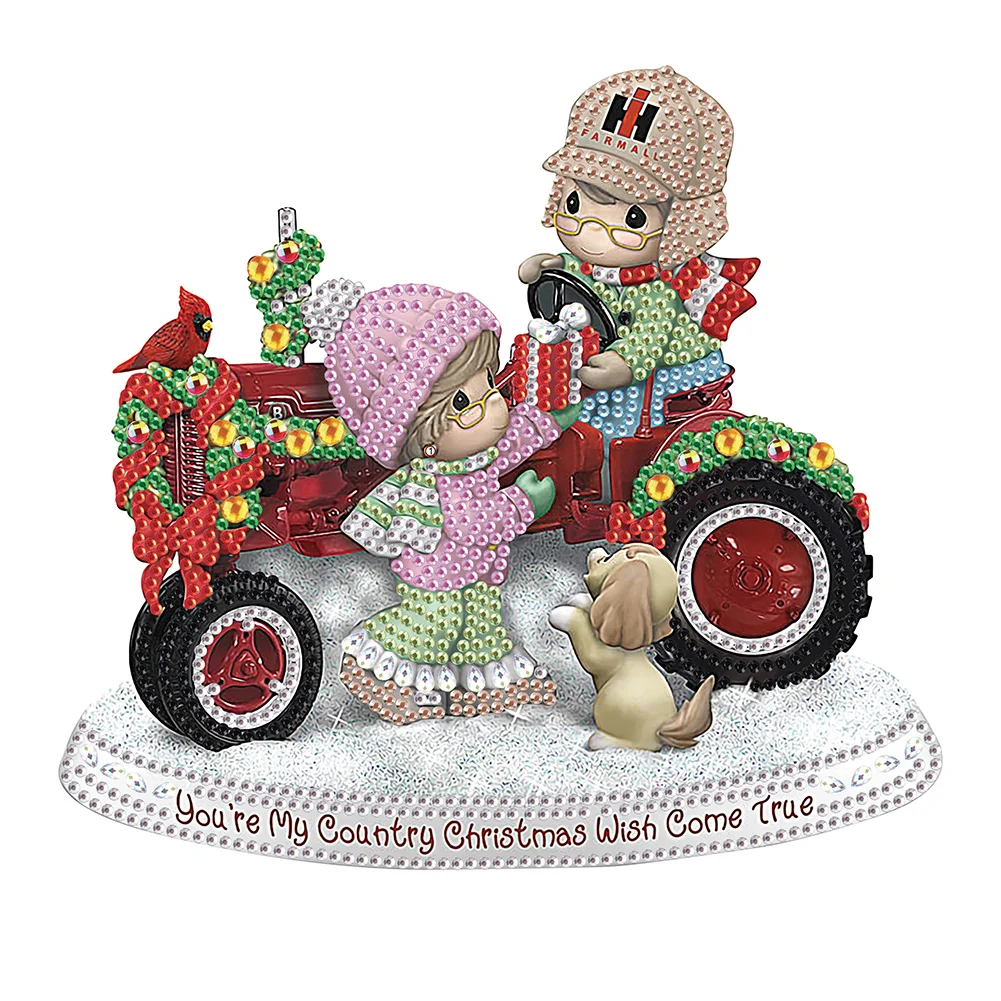 Partial Special-shaped Crystal Rhinestone Diamond Painting - Precious Moments Doll(Canvas|30*30cm)