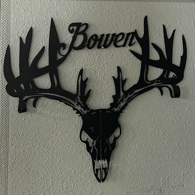 Personalized Metal Deer Skull Rack-The best gift for the hunting hobby!