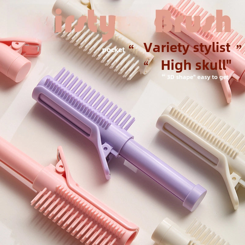 Self-designed High Cranial Top Retractable Curling Comb Styling Comb Portable Perm Stick Perm Clip Hair Comb Trembles