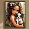 Sweet Cool Girl-Full Round Diamond Painting 30*40CM