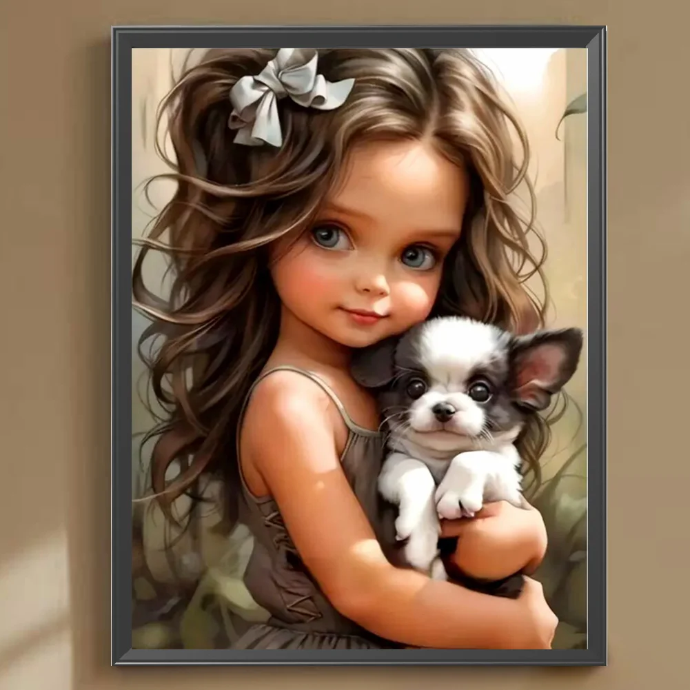 Diamond Painting - Full Round Drill - Sweet Cool Girl(Canvas|30*40cm)