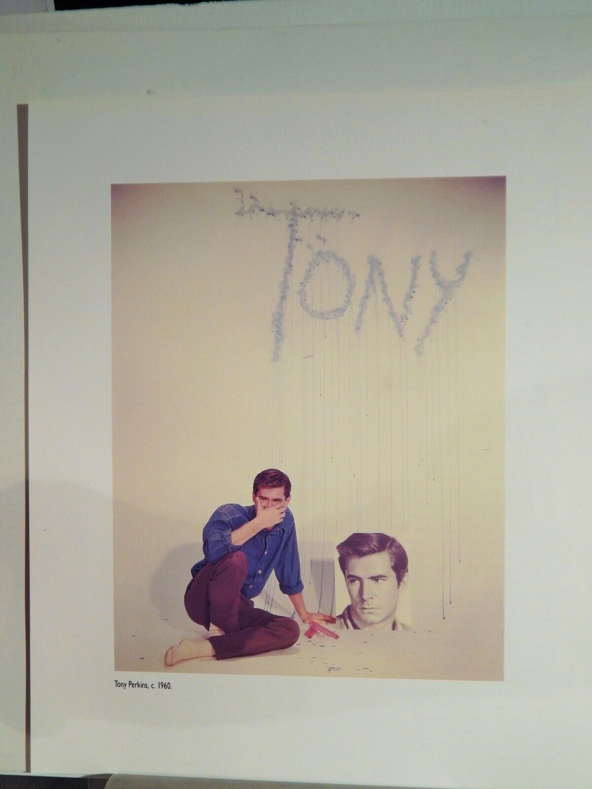 ANTHONY PERKINS 1960 PUBLICITY Photo Poster painting HI-DEF(1987 reprint)