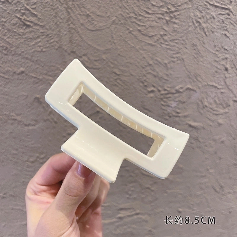 Minimalist Solid Color Arylic Hair Claws 1 Piece