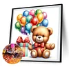 (40*40cm)Bear - Round Partial AB Drill Diamond Painting