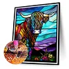 >SALE<5D DIY Full Round Drill Diamond Painting Stained Glass Yak Kit Home Decor(A3012)