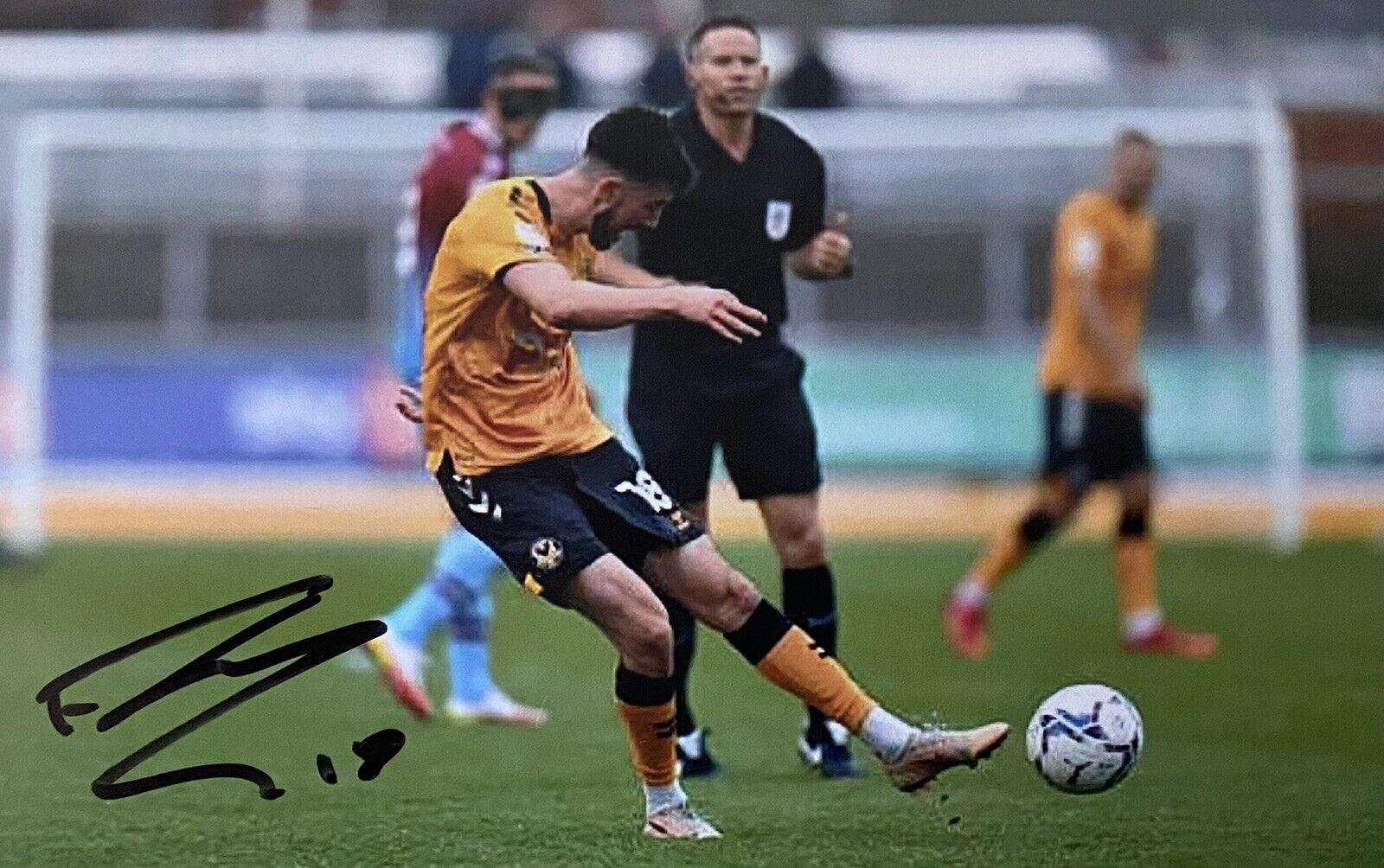 Finn Azaz Genuine Hand Signed Newport County 6X4 Photo Poster painting 2