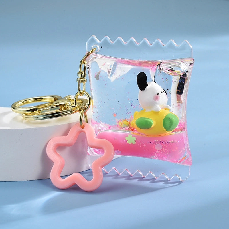 Cartoon Style Dog Arylic Unisex Keychain