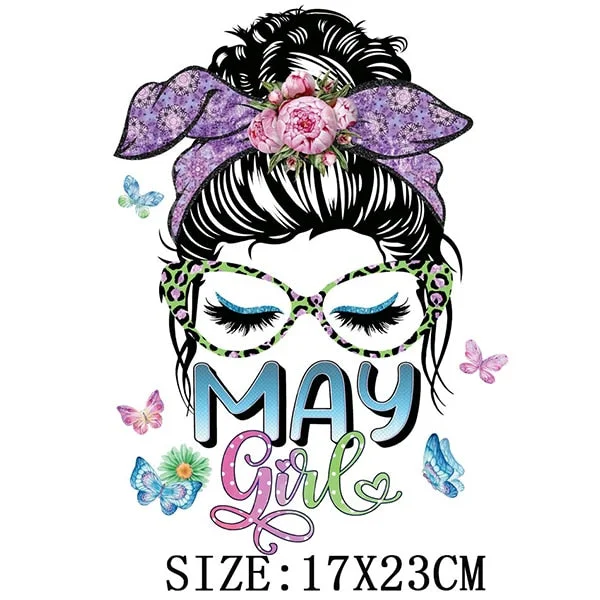 Fashion Girl Glitter Thermal Sticker DIY Washable Iron On Transfer For Clothing Beautiful Lady Patches On Clothes Applique Decor