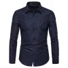 Men's Slim Floral Fashion Business Casual Shirt