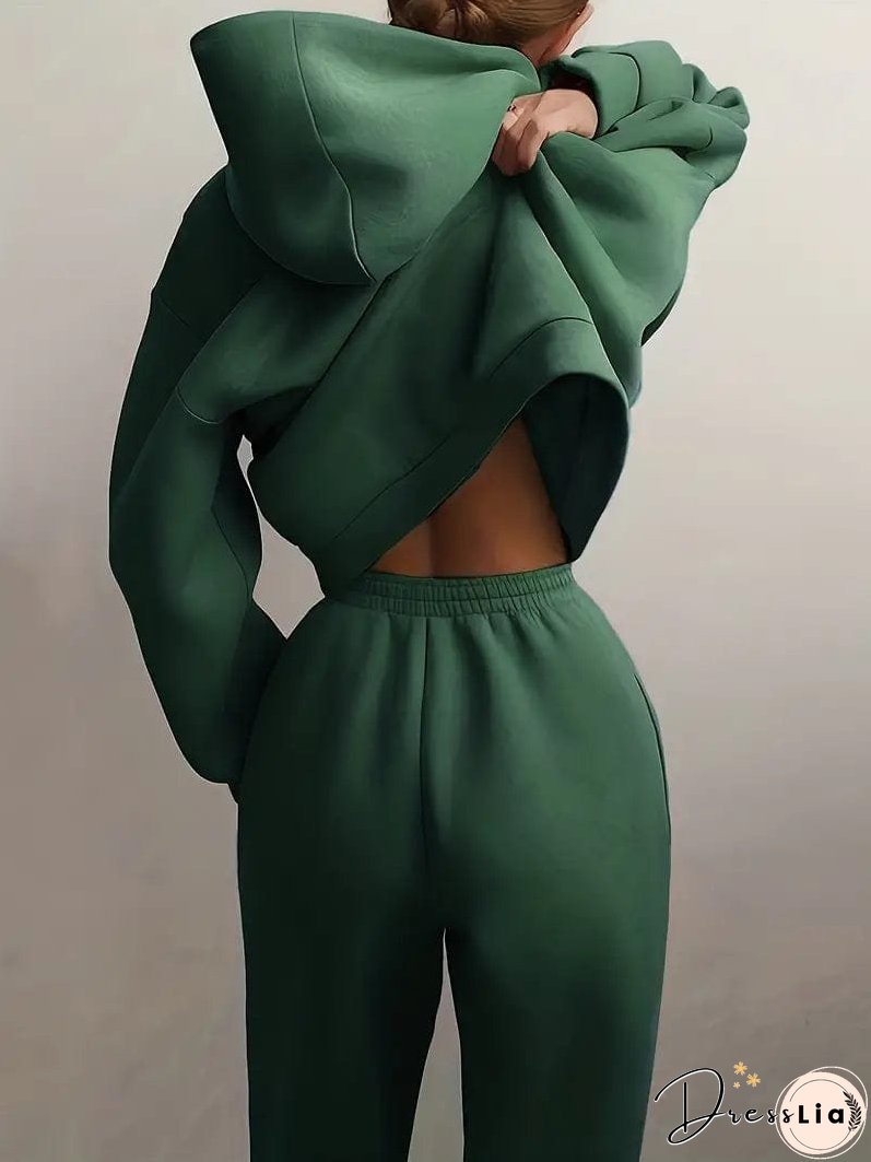 Hooded Sweatshirt and Jogger Pants Set