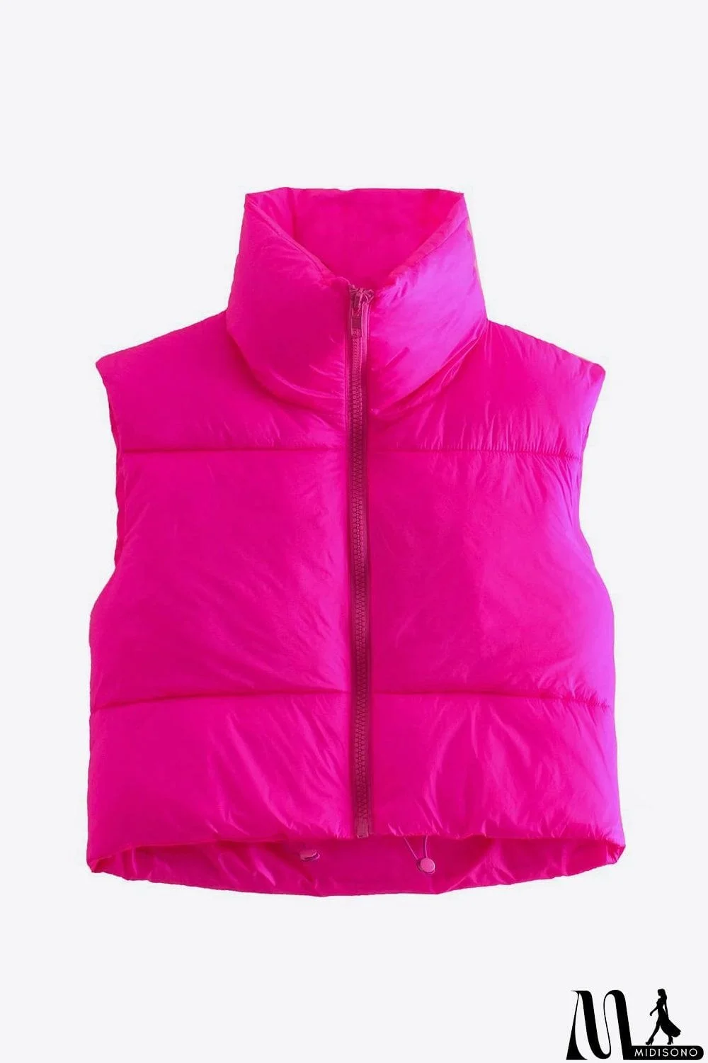 MidiSono - Zip-Up Drawstring Puffer Vest