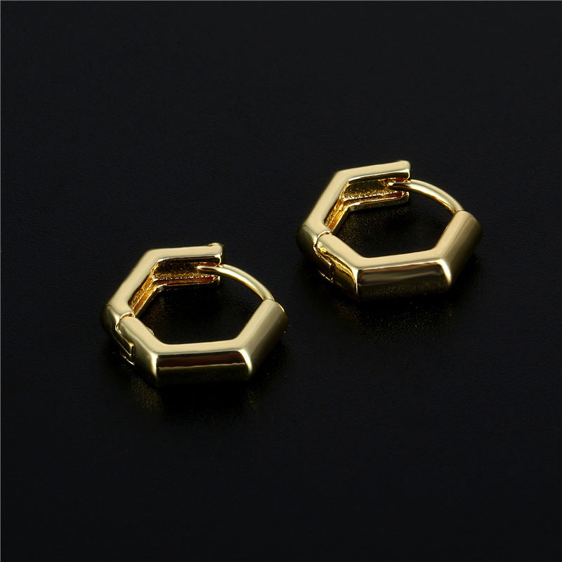 Women Minimalist Geometric Copper Electroplating Earrings