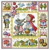 Red Riding Hood And Grandma Wolf-14CT Stamped Cross Stitch Egyptian Cotton 30*30cm/11.81*11.81in tapestrymarket