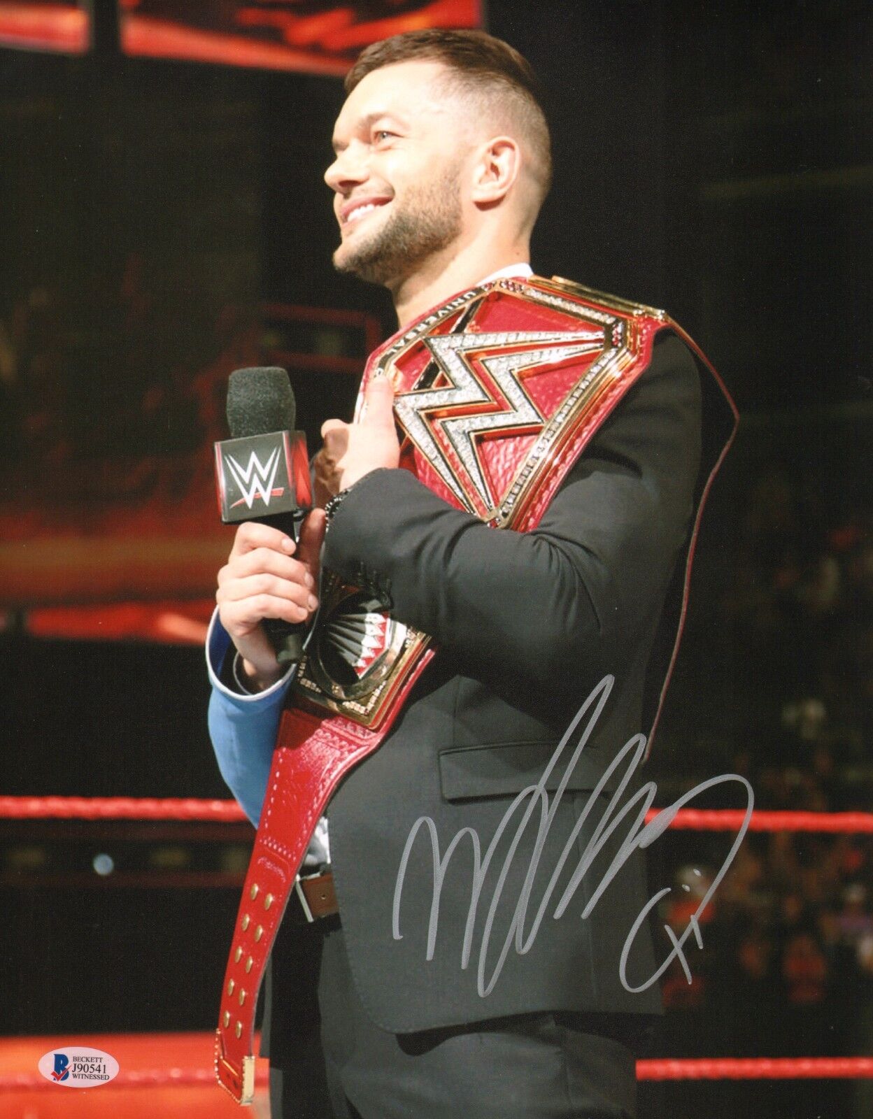 Finn Balor Signed 11x14 Photo Poster painting BAS Beckett COA WWE Picture w/ Raw Universal Belt