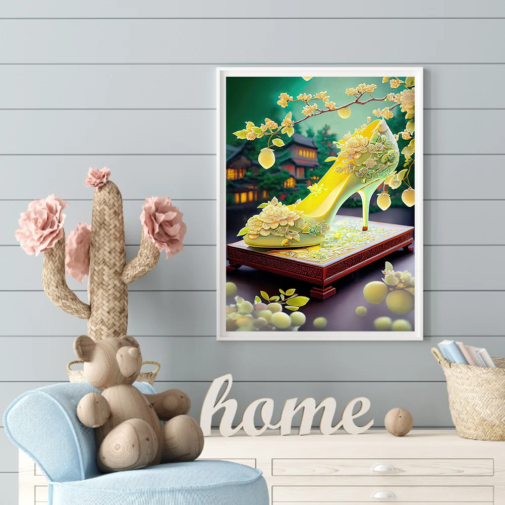 Full Round Diamond Painting 30*40cm - Dreamy Retro High Heels