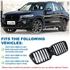BILLDIO G01 G02 Grill - Black Kidney Grille Compatible With 2022-IN BMW X3 G01 X4 G02 ABS Single Slat Gloss Black Grille