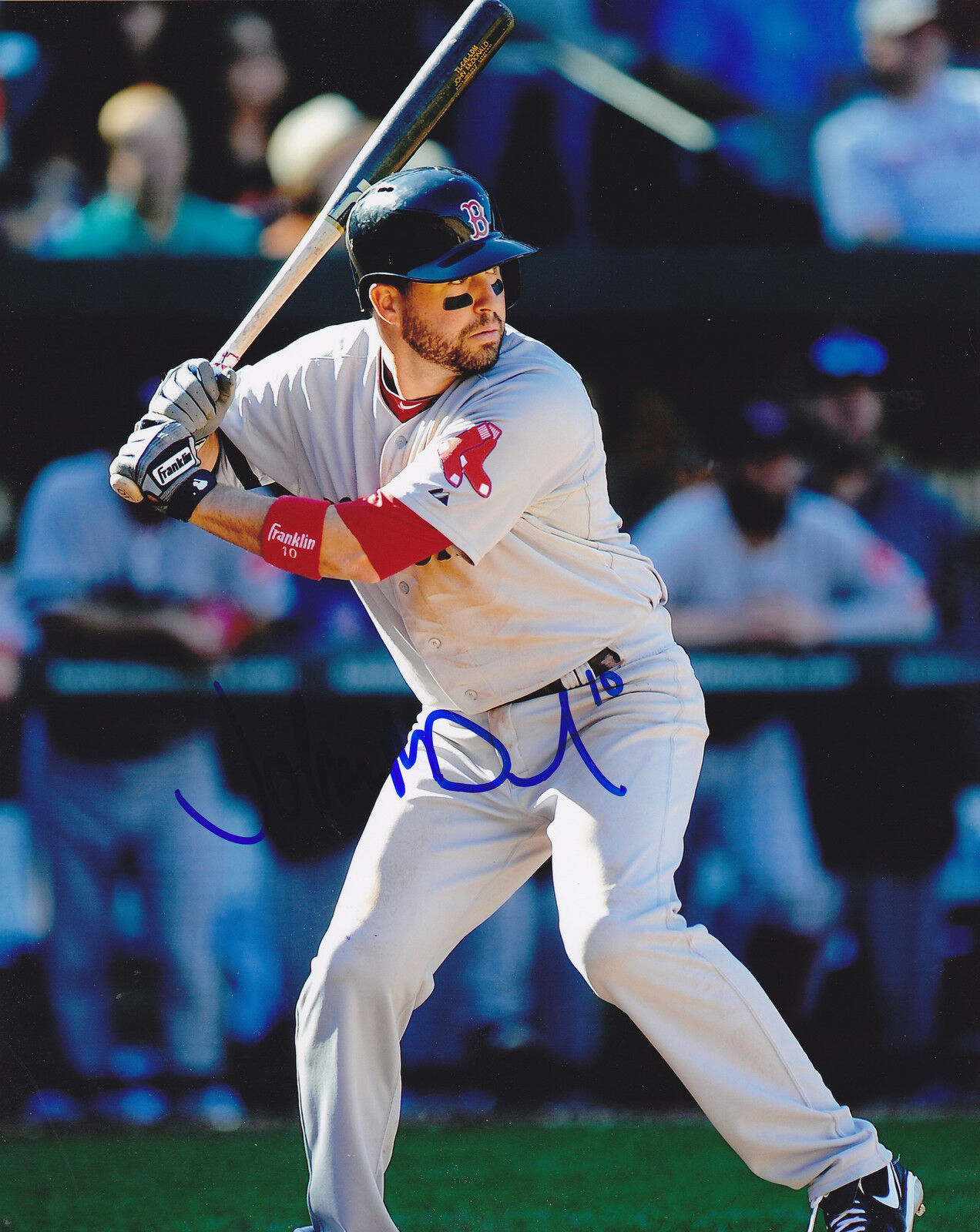 JOHN MCDONALD BOSTON RED SOX ACTION SIGNED 8x10