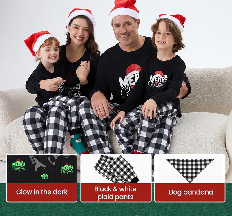 PatPat Christmas Pajamas Soft & Stretchy Family Matching Long Sleeve Sets MAMA&DADA Patterned Sleepwear for Women Men Couples Adult Kids,Cute Pajama,Cozy Pajamas ,Flame Resistant,autumntok,wintertok,BFCM Early Bird