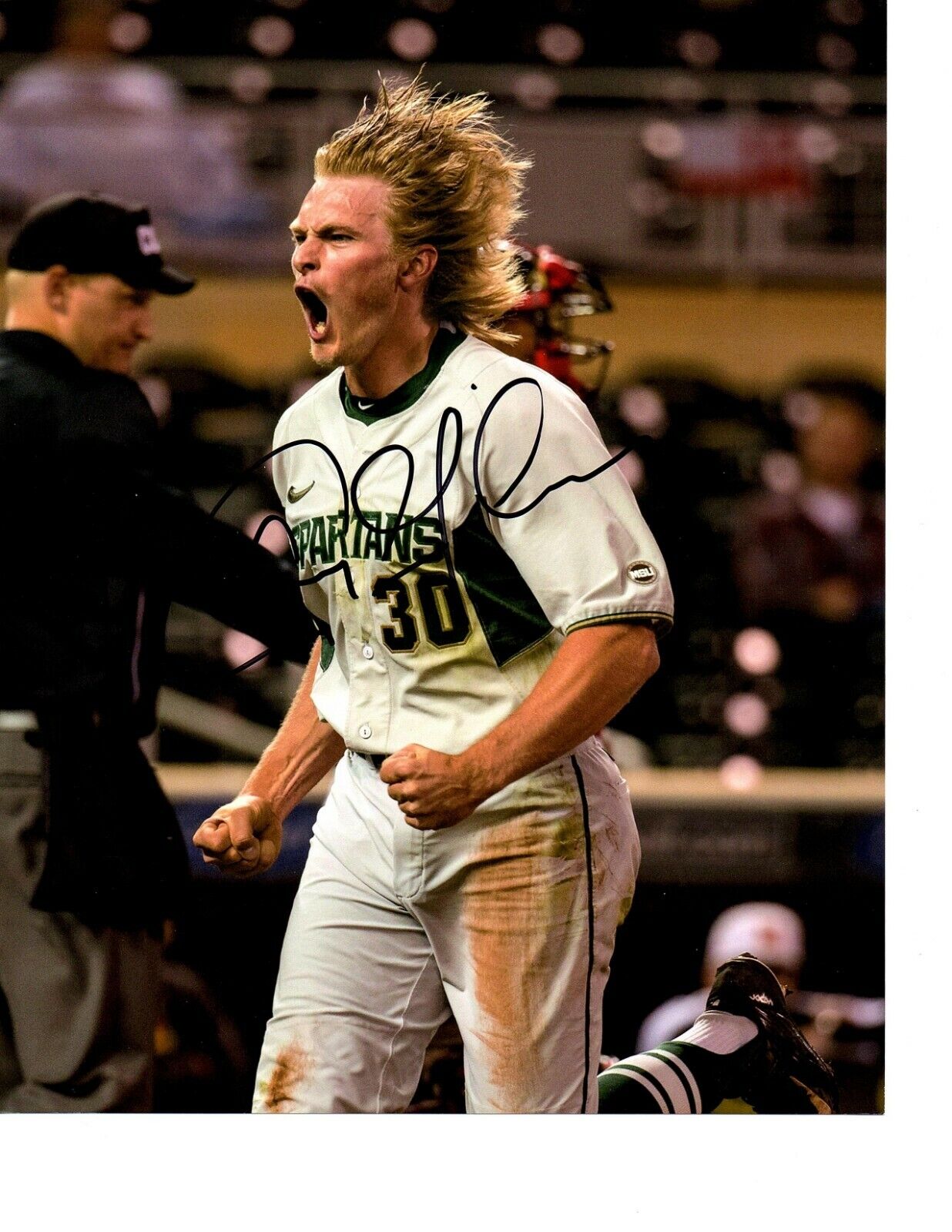 Cam Gibson Detroit Tigers prospect Signed 8x10 Photo Poster painting Autograph Michigan State