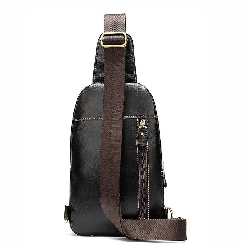 Multipurpose Vintage Waterproof Fashion Leather Chest Bags For Men