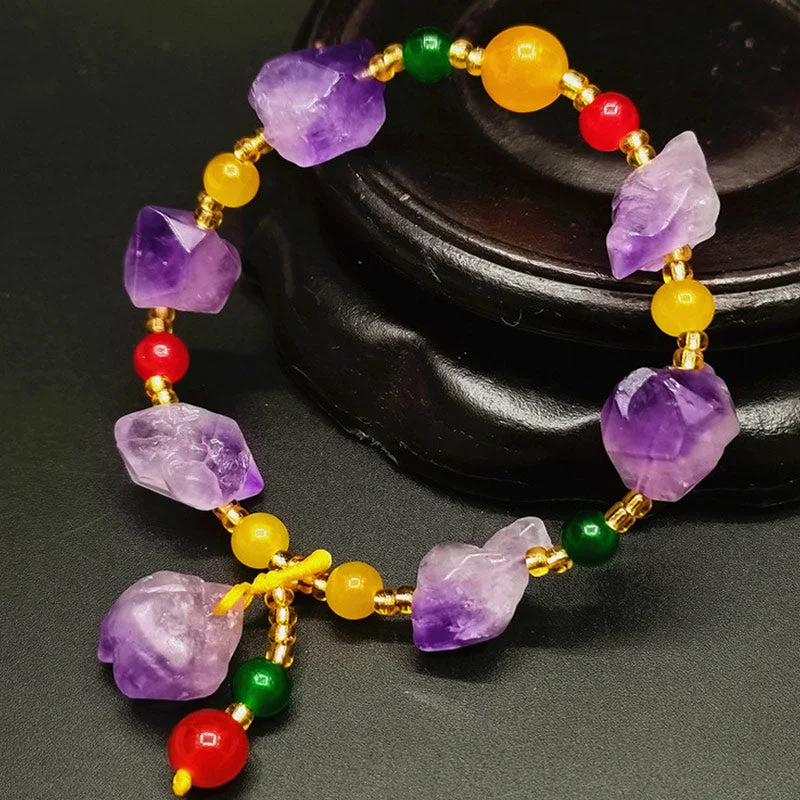 Natural Amethyst Fortune Healing Bracelet