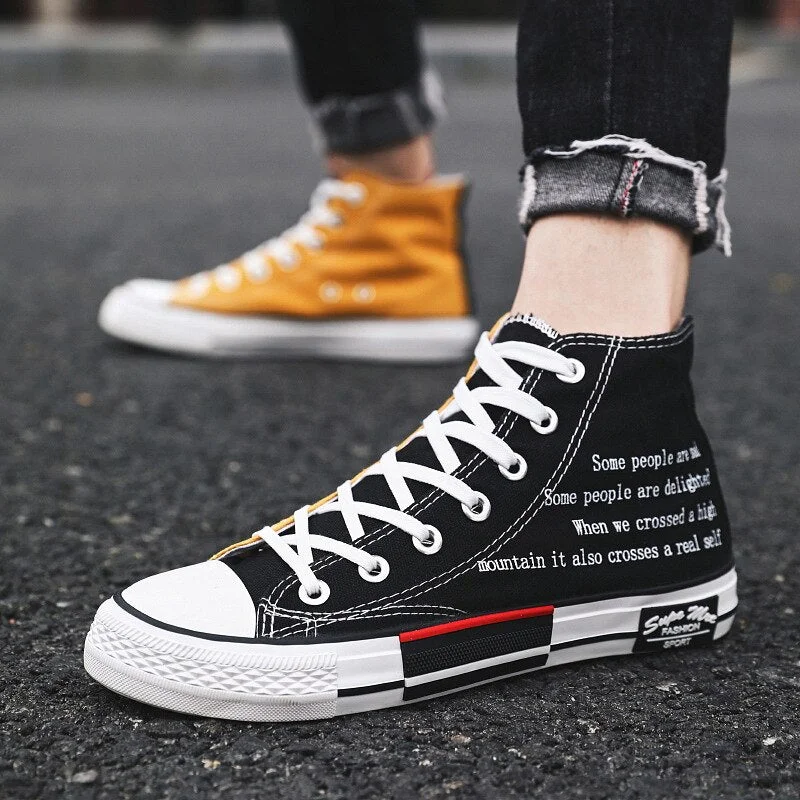 Designer Canvas Snekers Boys School Shoes Fashion High Top Men Canvas Shoes Unisex Sneakers 2020 New Man Sneakers 896