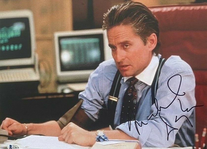 Michael Douglas signed autographed 11x14 Photo Poster painting Wall Street Beckett BAS