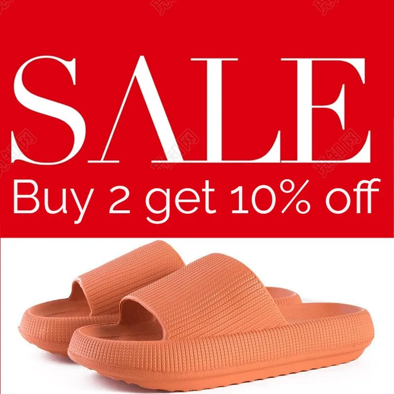 Women Thick Platform Cloud Slippers Eva Soft Sole Slippers Summer Beach Slide Sandals Leisure Man Bathroom Anti-Slip Shoes