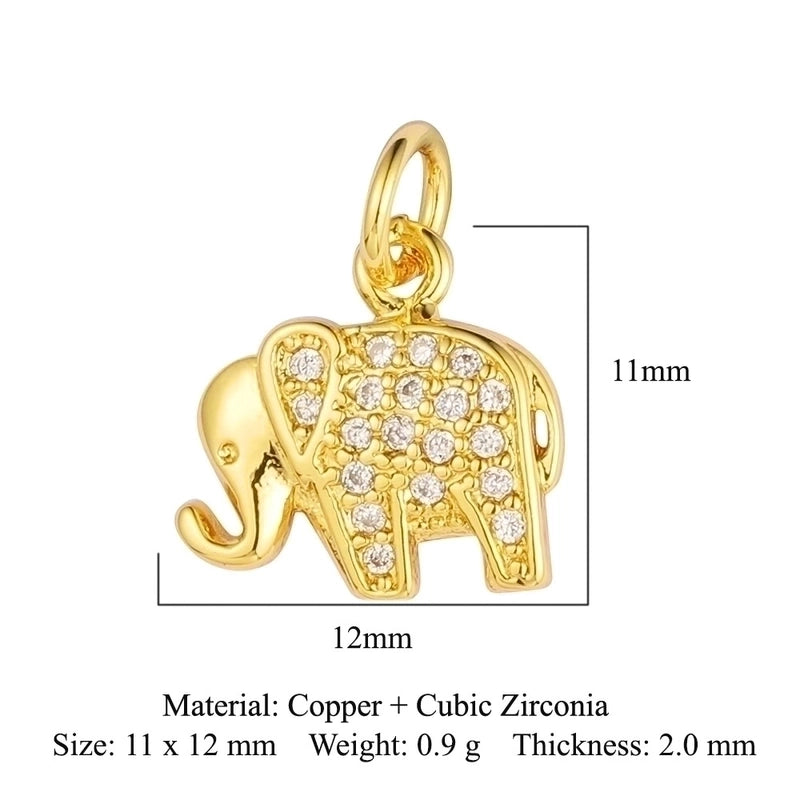 3 Pieces Retro Palm Crown Copper Plating Inlay Zircon 18k Gold Plated Charms Jewelry Accessories