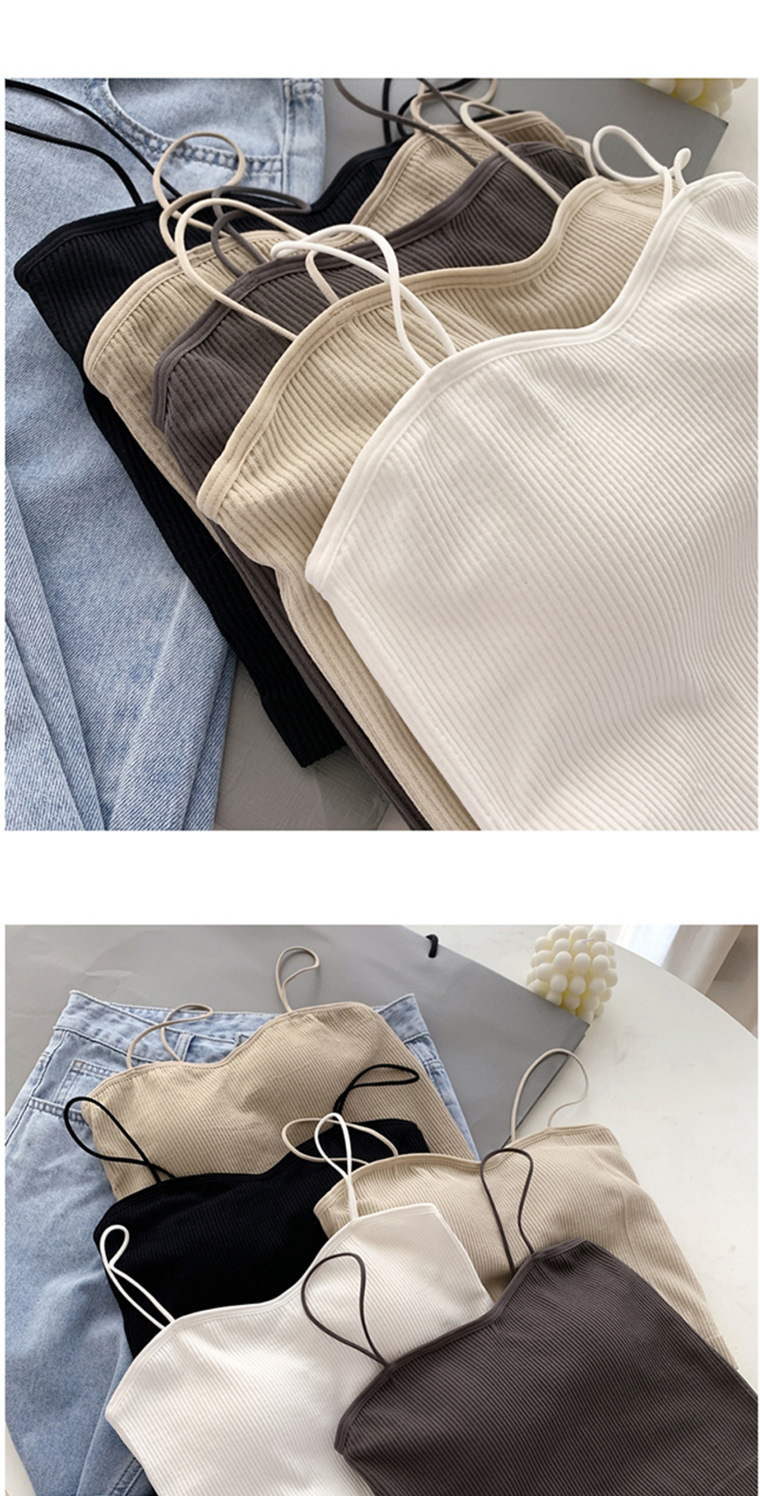 Ootddress Women Spaghetti Strap Tank Top Summer Casual Basic Sleeveless White Corset Top Streetwear Short Ribbed Knit Vest 2025