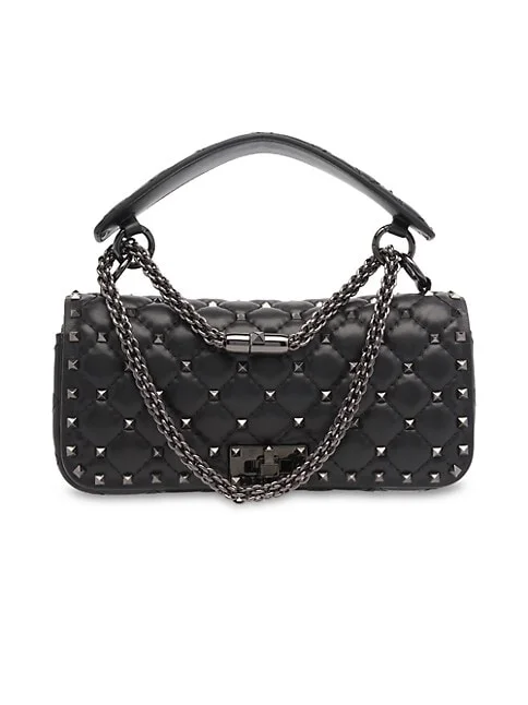  Valentino Garavani Rockstud Spike Quilted Leather Shoulder Bag 3.9 out of 5 Customer Rating