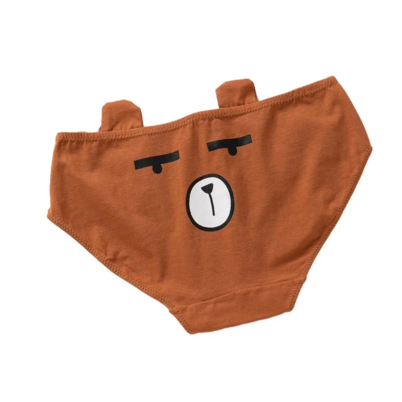 Billionm 3Pcs Pack Pig Cat Paw Print Cute Cartoon Panties Cotton Briefs For Women Girls Seamless Panties Set Underpants Sexy Lenceria