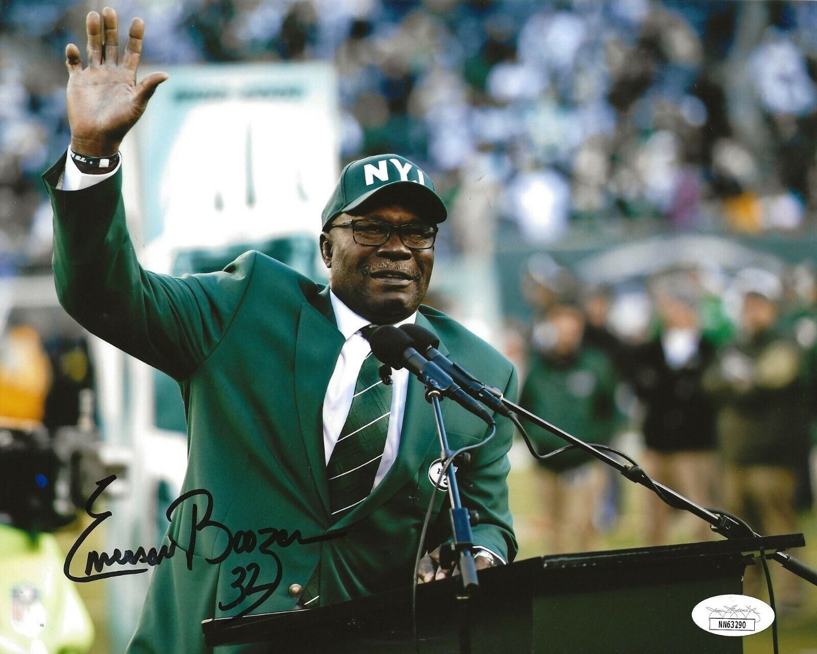 Emerson Boozer signed New York Jets 8x10 Photo Poster painting autographed JSA