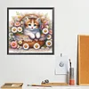 Diamond Painting-DIY Full Round Drill Cat Flower(40*40 CM)