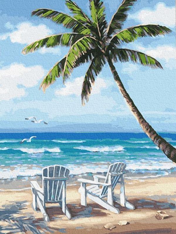 DIY Painting By Numbers | beach (40X50cm)