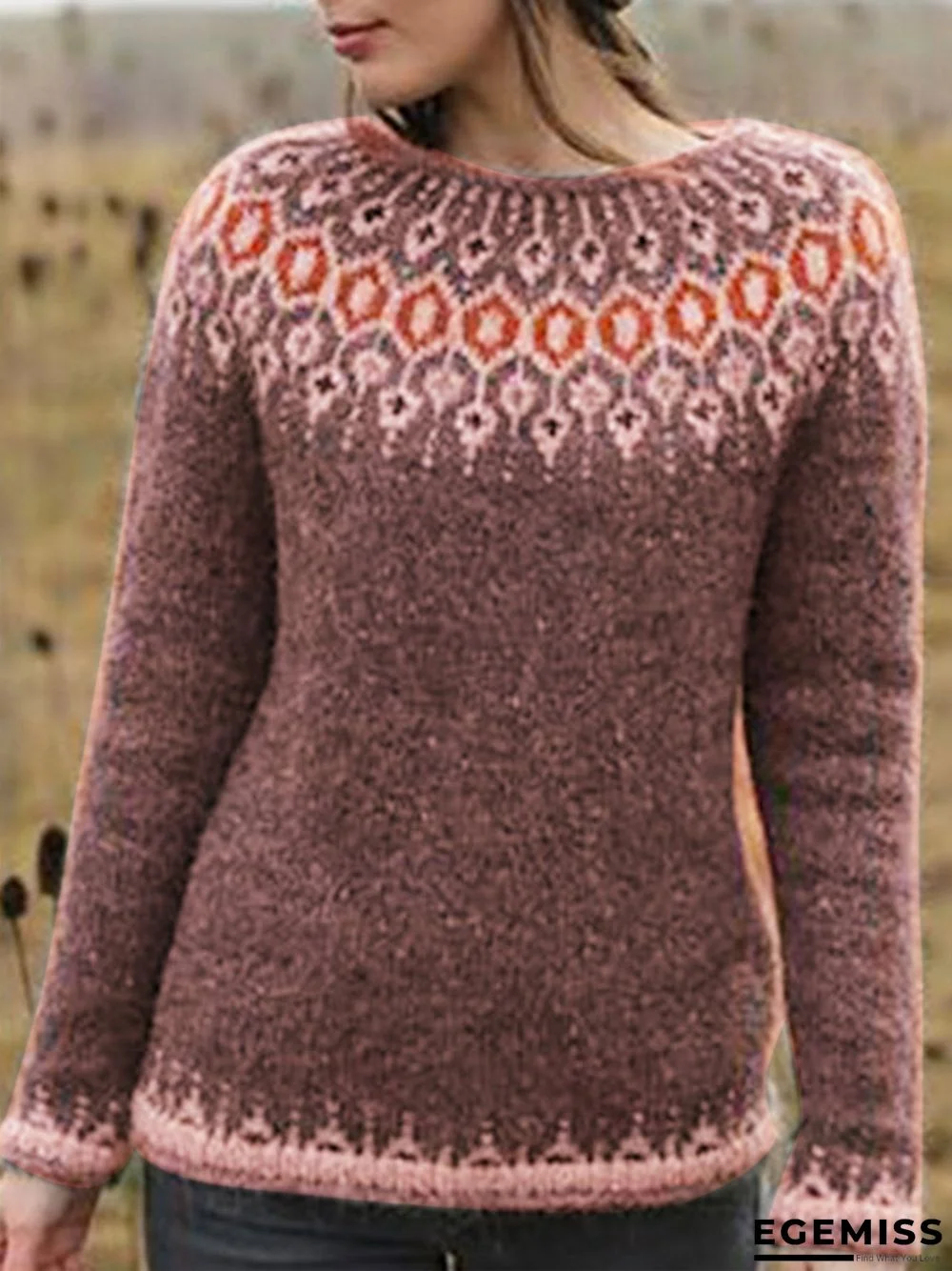 Color-Block Vintage Sweater | EGEMISS