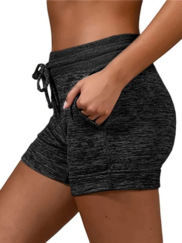 Drawstring Elastic Waist Casual Shorts