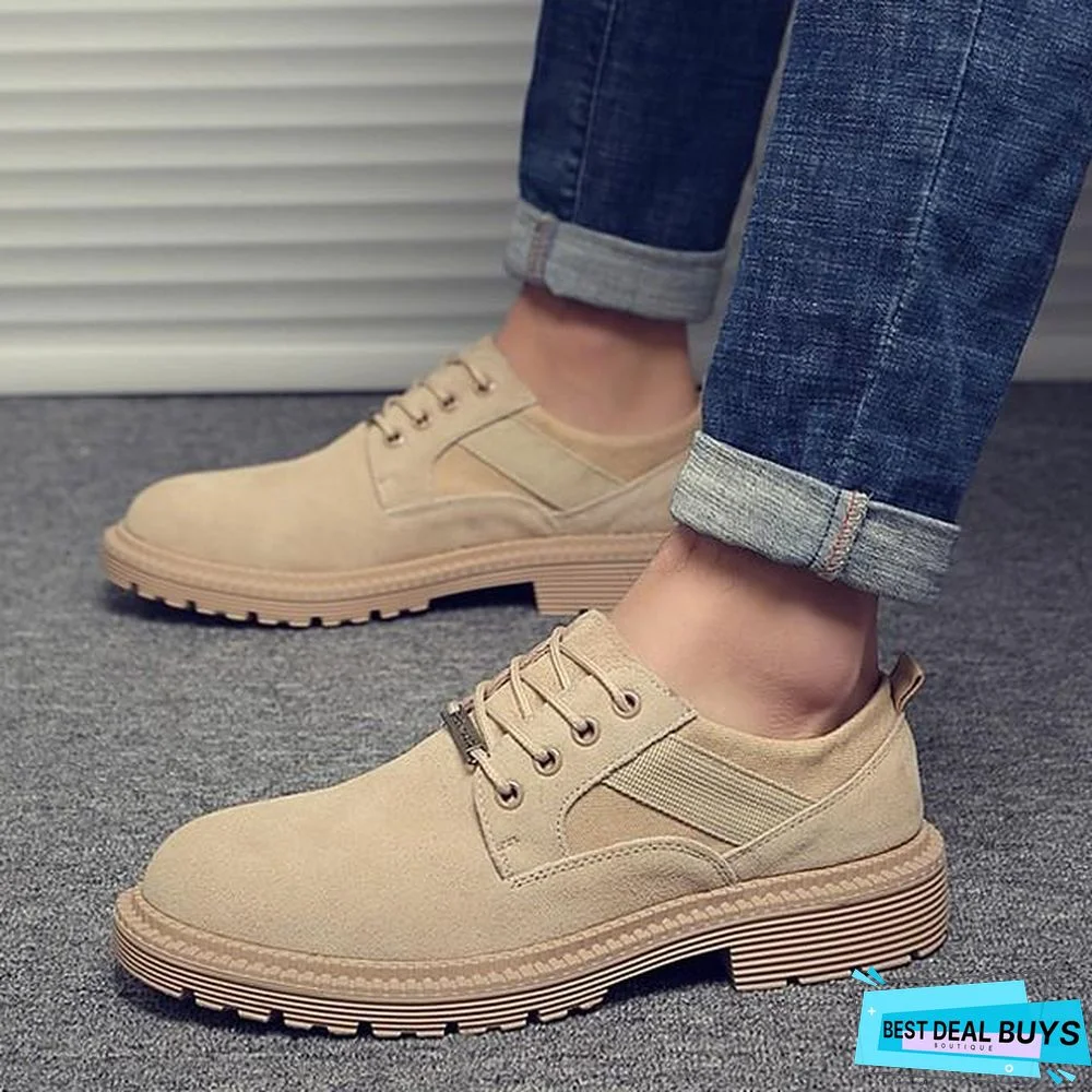 Men's Summer Outdoor Sneakers Cowhide Non-Slipping Black / Yellow / Khaki