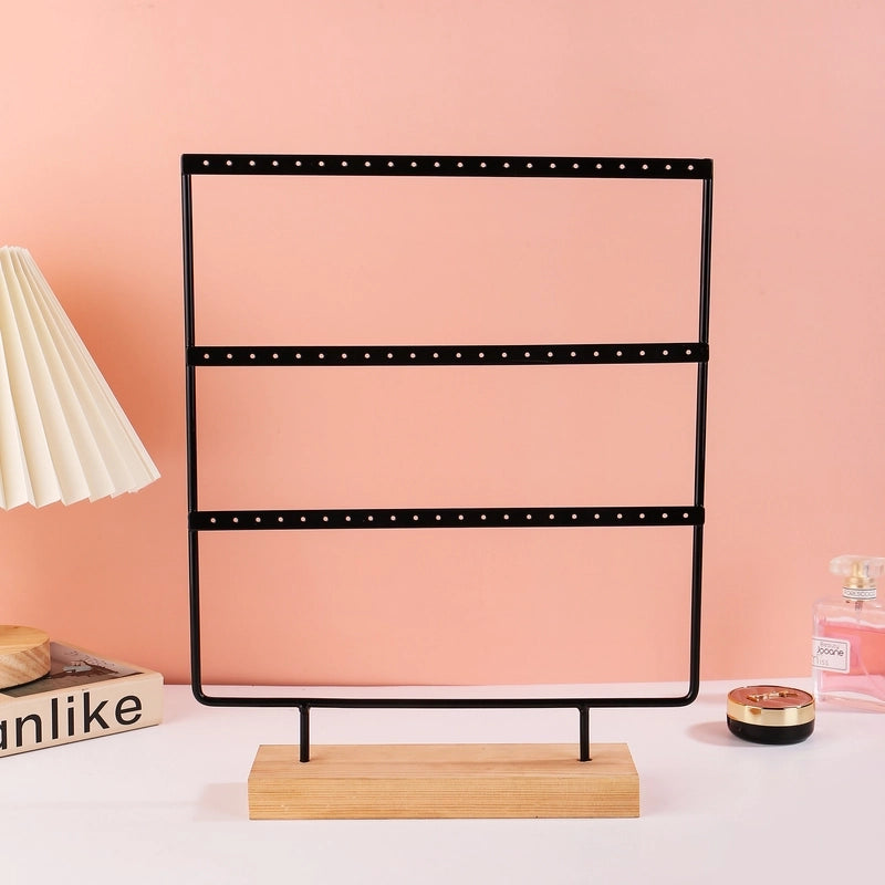 Hot Selling Jewelry Rack Earrings Display Stand Removable Wooden Bottom Earrings Jewelry Earrings Storage Rack