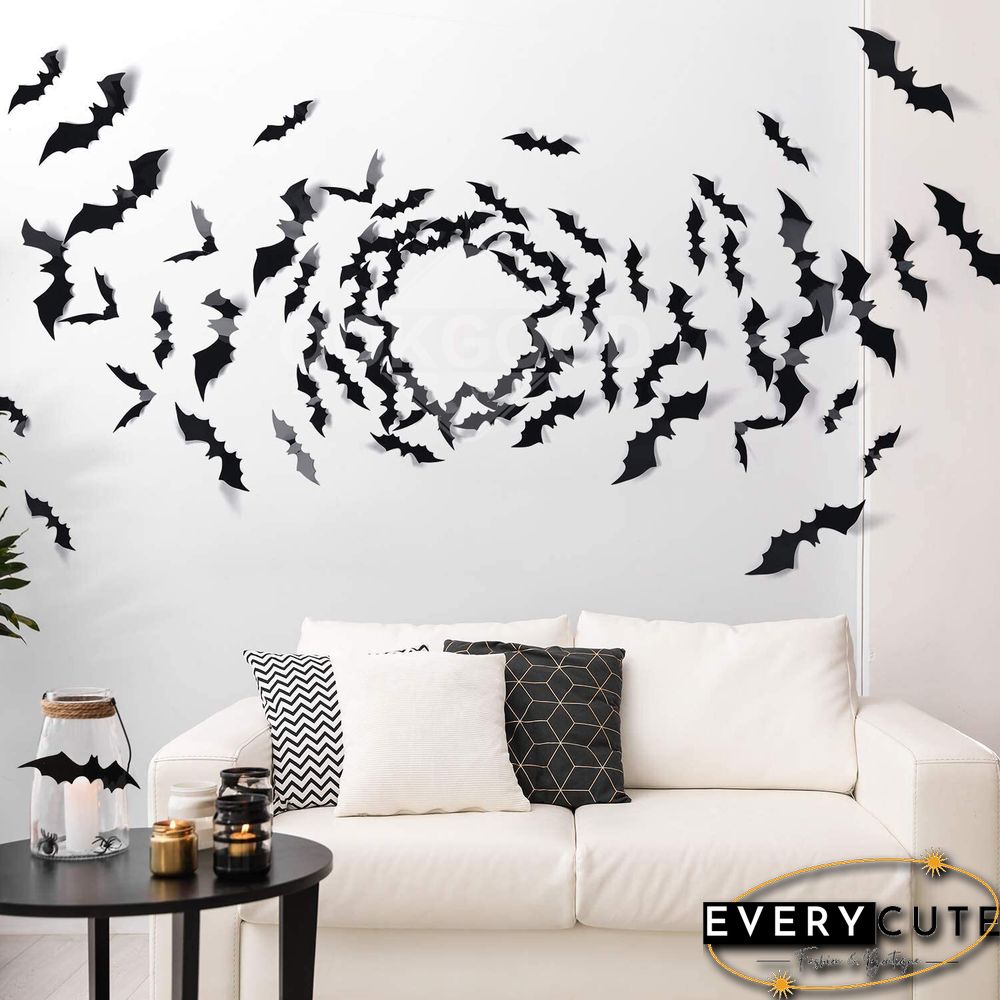 3D PVC Bat Wall sticker For Halloween Decoration